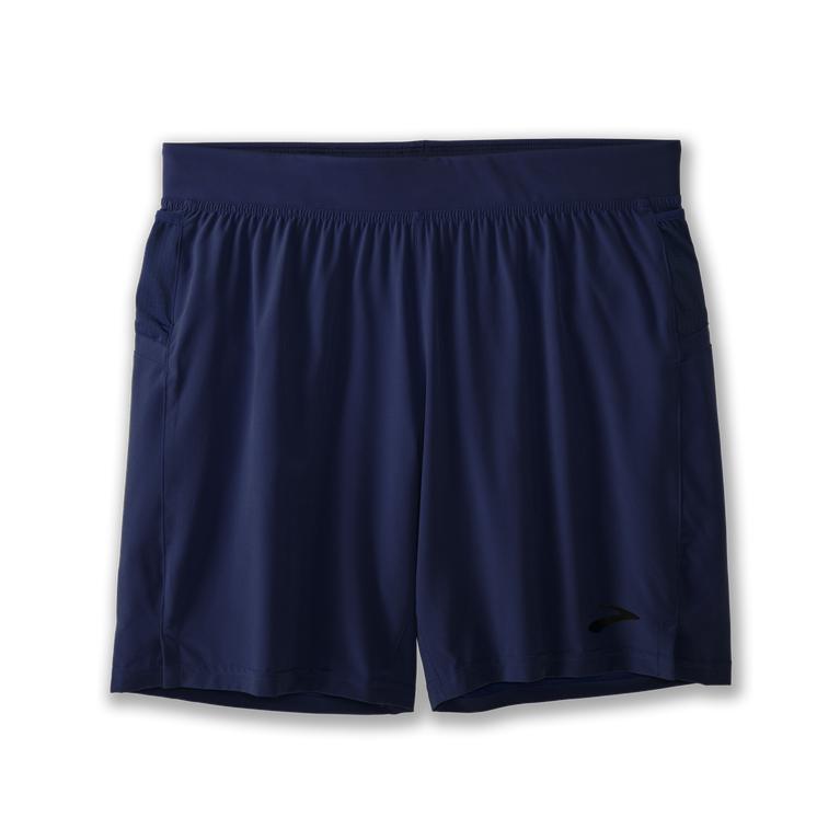 Brooks Sherpa 7 2-in-1 Running Shorts - Men's - Navy (72108-FEGH)